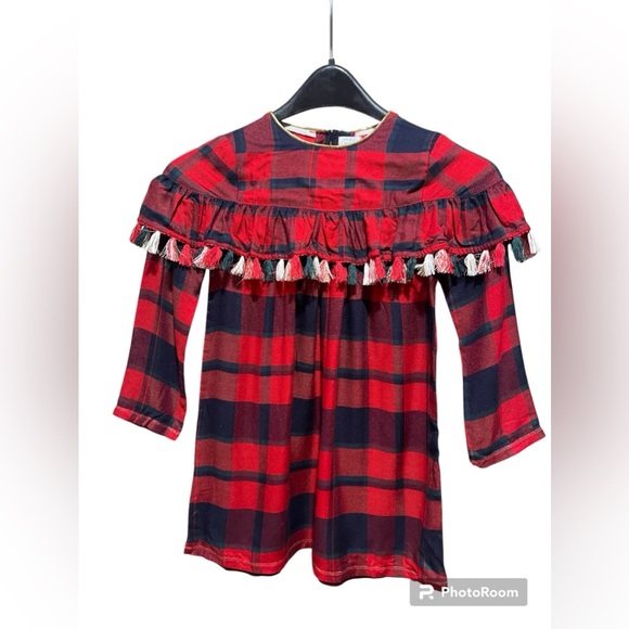 Mud Pie TARTAN TASSEL DRESS NWT | 5T - Picture 1 of 8